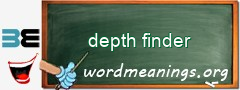 WordMeaning blackboard for depth finder